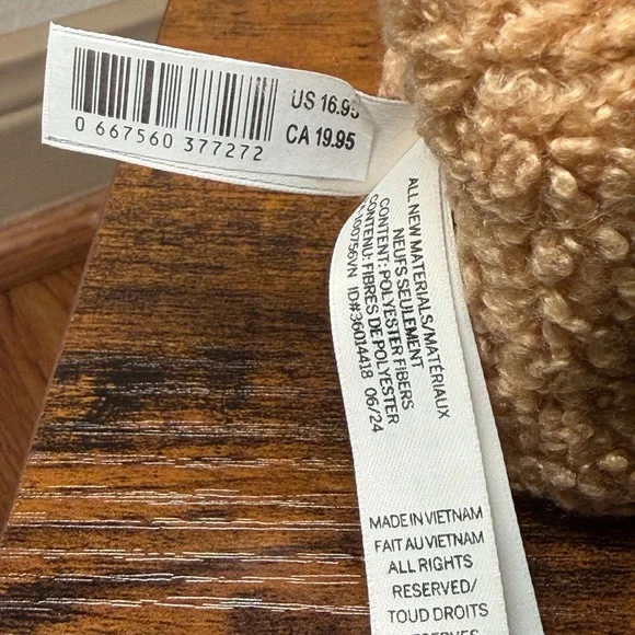 PINK Victoria's Secret Beige Plush Dog with Dark Scarf - Picture 5 of 10